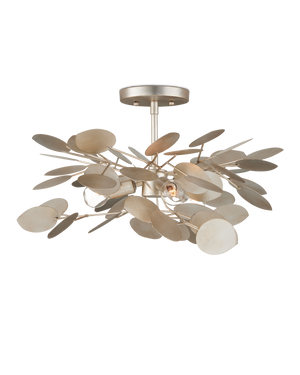 Lunaria Semi-Flush Mount - Silver | Currey & Co - 9000-1259