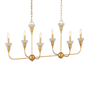 Aurelia Frost Rectangular Chandelier | Currey & Co - 9000-1329