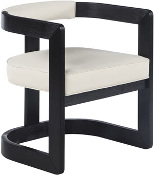 Manchester Cream Vegan Leather Upholstered Dining Chair | Meridian Furniture - 591Cream-C