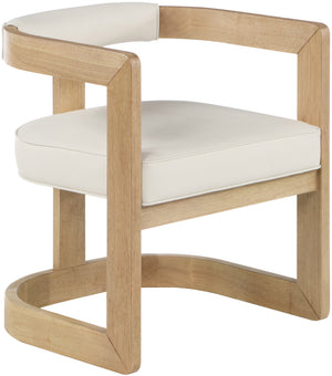 Manchester Cream Vegan Leather Upholstered Dining Chair | Meridian Furniture - 592Cream-C