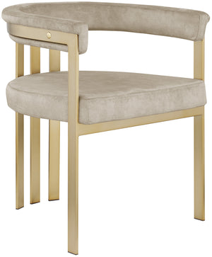 Marcello Stone Velvet Upholstered Dining Chair (Set of 2) | Meridian Furniture - 595Stone-C