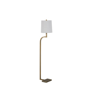 Hawthorne Iron Matte Antique Brass Sleek Curved Floor Lamp | Gabriella White - SCH-192120