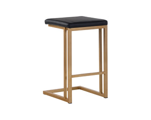 Boone Counter Stool - Champagne Gold - Onyx (Set of 2) | Sunpan Furniture - 103644