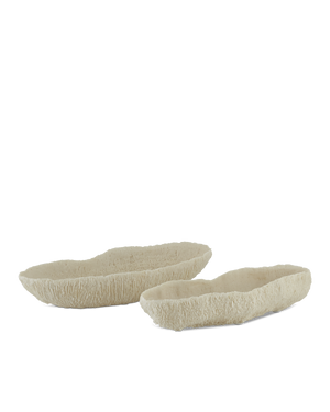 Currey & Co Island Ivory Tray Set of 2 | 1200-0354