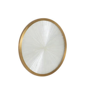 Neptune Selenite Steel Brass Wall Sconce - 2.5 in. D x 24 in. H | Gabriella White - SCH-175705