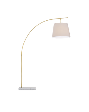 Currey & Co Cloister Large Brass Floor Lamp | 8000-0125