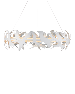 Tijereta White Chandelier | Currey & Co - 9000-1262