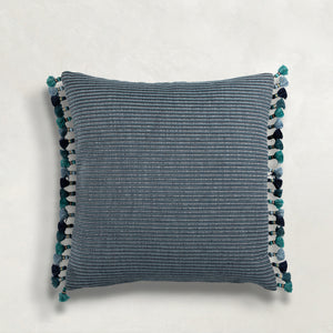 Textured Stripe Indoor Throw Pillow - Marine/Marine | Gabriella White - SCH-G202-202081