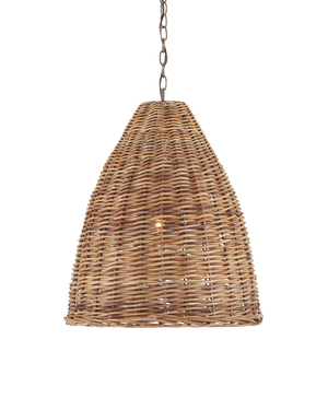 Currey & Co Basket Natural Pendant | 9845