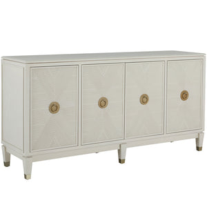 Strella Wood Iron Storage Cabinet - 4 Shelves, Cerused White | Gabriella White - SCH-168190