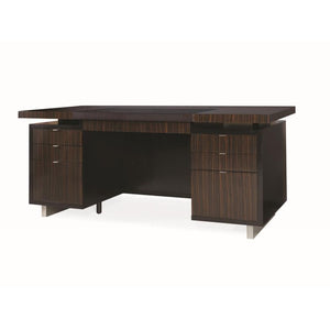 Ebony Desk - Black Leather Top | Century Furniture - N3E-701-1