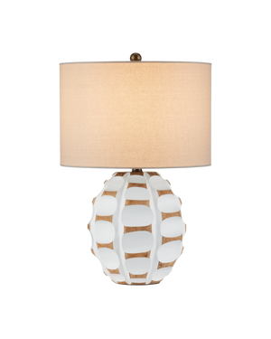 Betel Nut White Table Lamp | Currey & Co - 6000-1089
