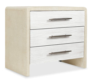 Cascade Three-Drawer Nightstand - White/Cream/Beige | Hooker Furniture - 6120-90116-05