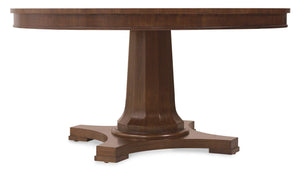 Archives Round Pedestal Dining Table - Dark Wood | Hooker Furniture - 6123-75203-89