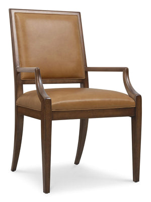 Archives Leather Arm Chair - Brown | Hooker Furniture - 6123-75700-89