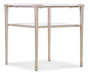 Melange Jen End Table - Gold | Hooker Furniture - 628-80590-00