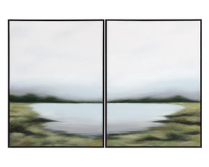 Lakeside Views (Set Of 2) - 36" X 48" - Black Floater Frame | Sunpan Furniture - A0367