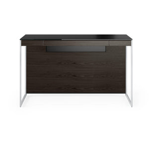 Sequel 20 6103 Charcoal & Silver Small Office Desk | BDI Furniture - 6103 CRL/S