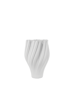 Whorl Large White Vase | Currey & Co - 1200-1004