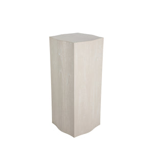 Wes Mahogany Wood Unique Pedestal Accent Table | Gabriella White - SCH-170170