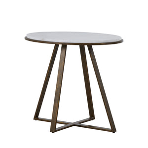 Rylan Iron Oval Frame Side Table | Gabriella White - SCH-163375
