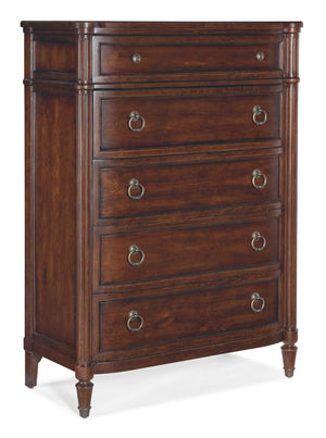 Charleston Five-Drawer Chest - Dark Wood | Hooker Furniture - 6750-90010-85