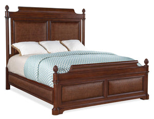 Charleston Cal King Panel Bed - Dark Wood | Hooker Furniture - 6750-90260-85