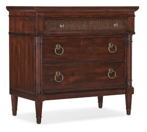Charleston Three-Drawer Nightstand - Dark Wood | Hooker Furniture - 6750-90315-85