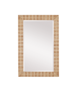 Dezi Rectangular Mirror - Beige | Currey & Co - 1000-0158