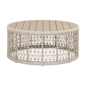 Knit Outdoor Round Coffee Table | Essentials For Living - 6888.OAT/W-ET