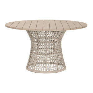 Knit Outdoor 54" Round Dining Table | Essentials For Living - 6891.OAT/W-ET