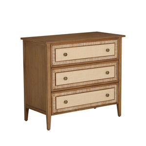Grand Bermuda Sungkai Wood Chest - 3 Drawers, Sandbar | Gabriella White - SCH-176028