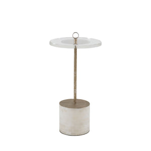 Lexi Alabaster Round Pedestal Drinking Table | Gabriella White - SCH-153415