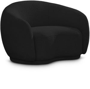 Hyde Black Boucle Fabric Upholstered Chair | Meridian Furniture - 693Black-C