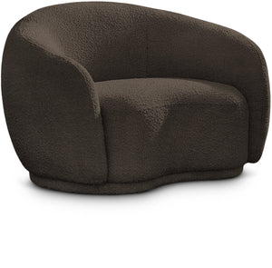 Hyde Brown Boucle Fabric Upholstered Chair | Meridian Furniture - 693Brown-C