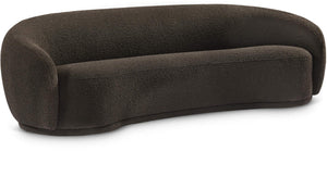 Hyde 89.5" Brown Boucle Fabric Upholstered Sofa | Meridian Furniture - 693Brown-S