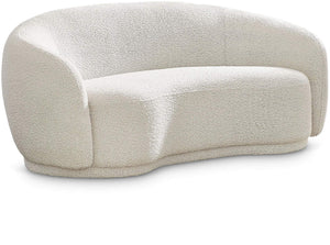Hyde 64" Cream Boucle Fabric Upholstered Loveseat | Meridian Furniture - 693Cream-L