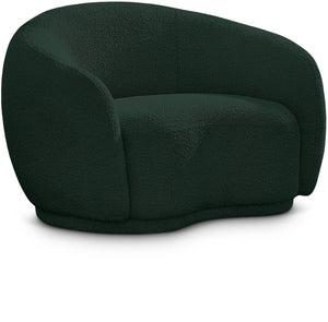 Hyde Green Boucle Fabric Upholstered Chair | Meridian Furniture - 693Green-C