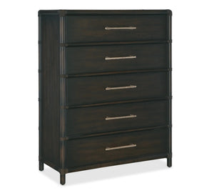 Retreat Pole Rattan Five-Drawer Chest | Hooker - 6950-90210-99