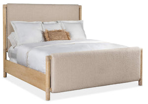 Retreat King Upholstered Panel Bed - Beige | Hooker Furniture - 6950-90366-80