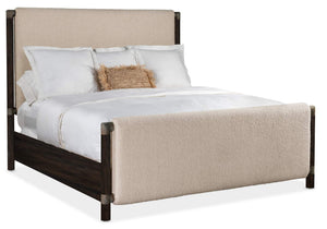 Retreat King Upholstered Panel Bed - Beige | Hooker Furniture - 6950-90366-99