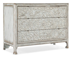 La Grange Lockhart Three-Drawer Accent Chest - White/Cream/Beige | Hooker Furniture - 6960-50007-02