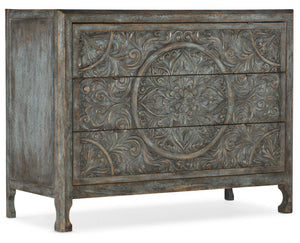 La Grange Lockhart Three-Drawer Accent Chest - Blue | Hooker Furniture - 6960-50007-45
