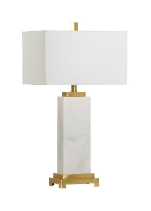 White Kennedy Marble Lamp | Chelsea House - 69959F