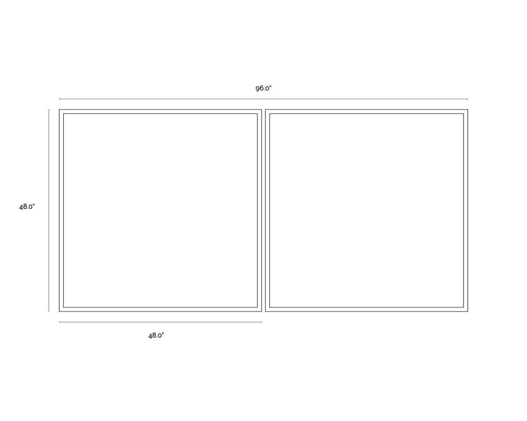 Double Cross (Set Of 2) - 48" X 48" - Black Floater Frame | Sunpan Furniture - A0271