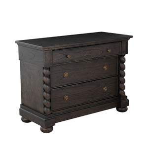 Burkhardt Mindi Wood Storage Chest - 3 Drawers, Dark Antique Bronze | Gabriella White - SCH-175610