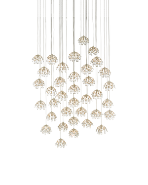 Currey & Co Crystal Bud 36-Light Round Multi-Drop Pendant | 9000-0673