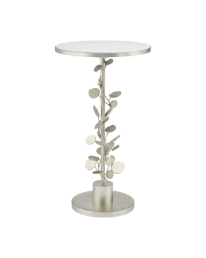 Lunaria Silver Accent Table | Currey & Co - 4000-0260