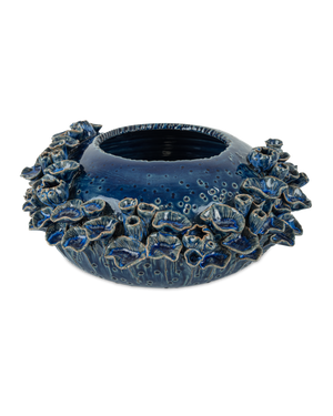 Sunken Blue Bowl | Currey & Co - 1200-1047
