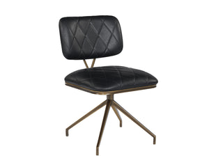 Virtu Swivel Dining Chair - Bravo Black (Set of 2) | Sunpan Furniture - 105319